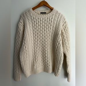 brandy melville chunky cream knit sweater